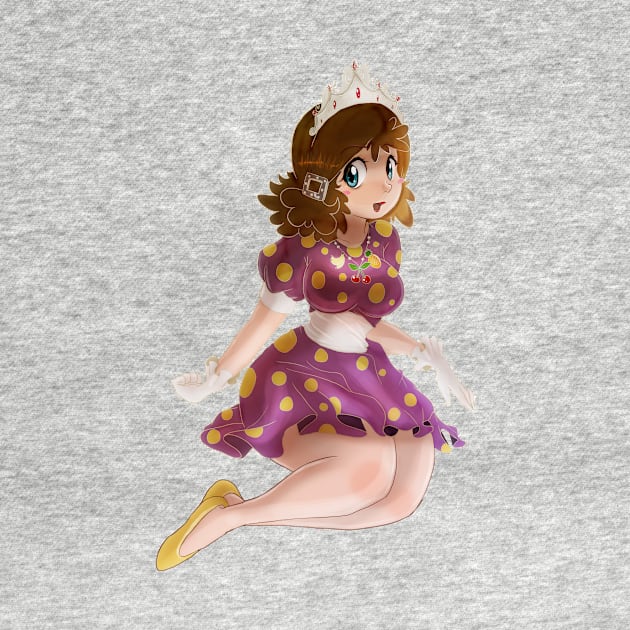 Polk-a-dot Purple Dress Princess by saradaboru